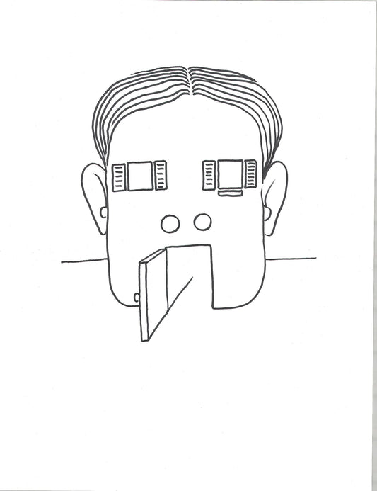 Bouche ouverte, dessin encadré 65 x 50cm