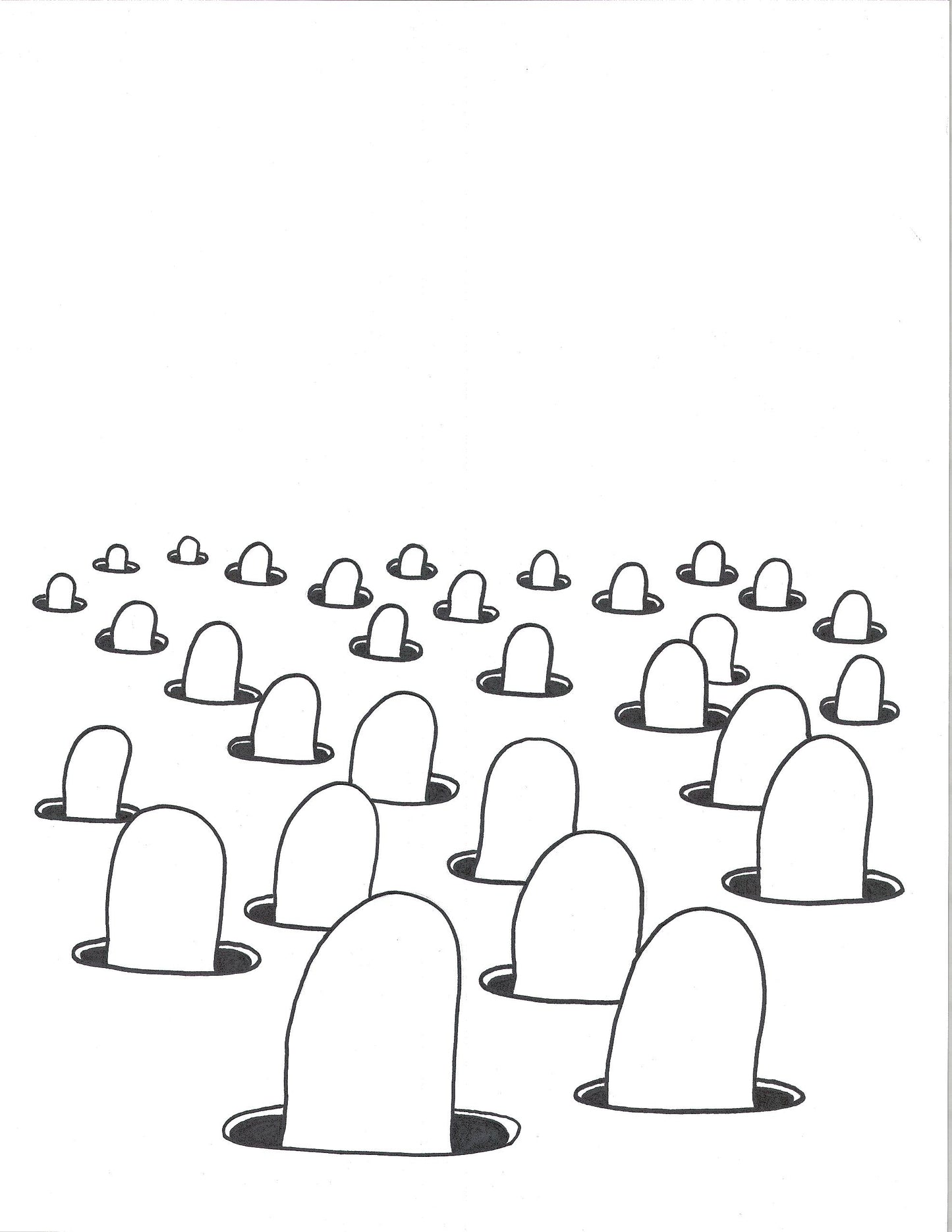 Irruption 1, dessin encadré 65 x 50cm