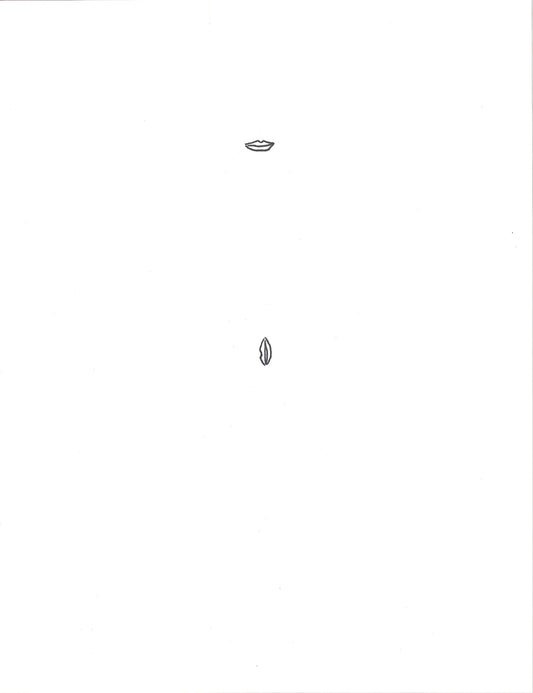 J'aime tes lèvres, dessin encadré 65 x 50cm