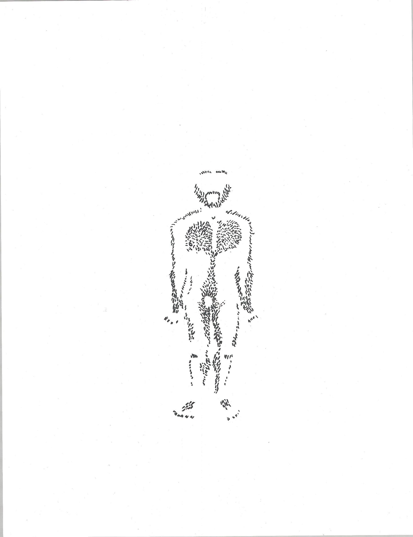 J'aime tes poils, dessin encadré 65 x 50cm