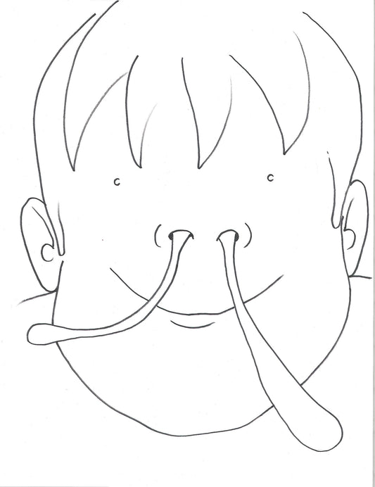 Je suis malade, dessin encadré 65 x 50cm