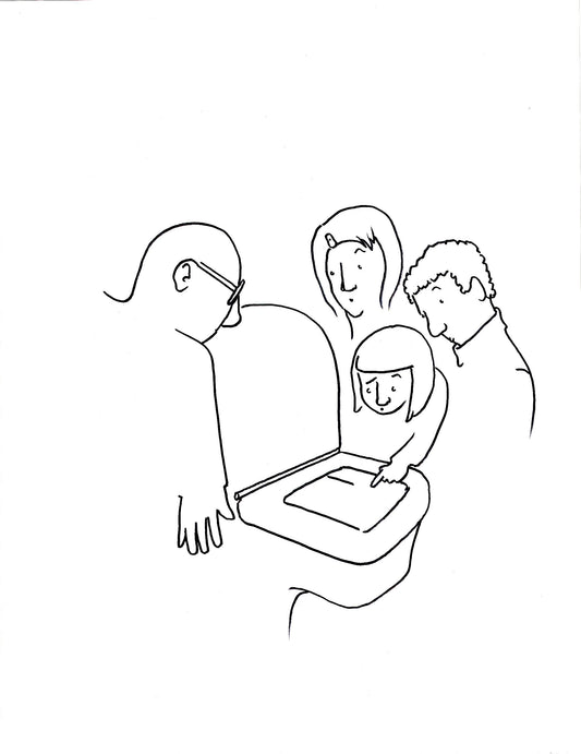 Le nouveau monde, dessin encadré 65 x 50cm