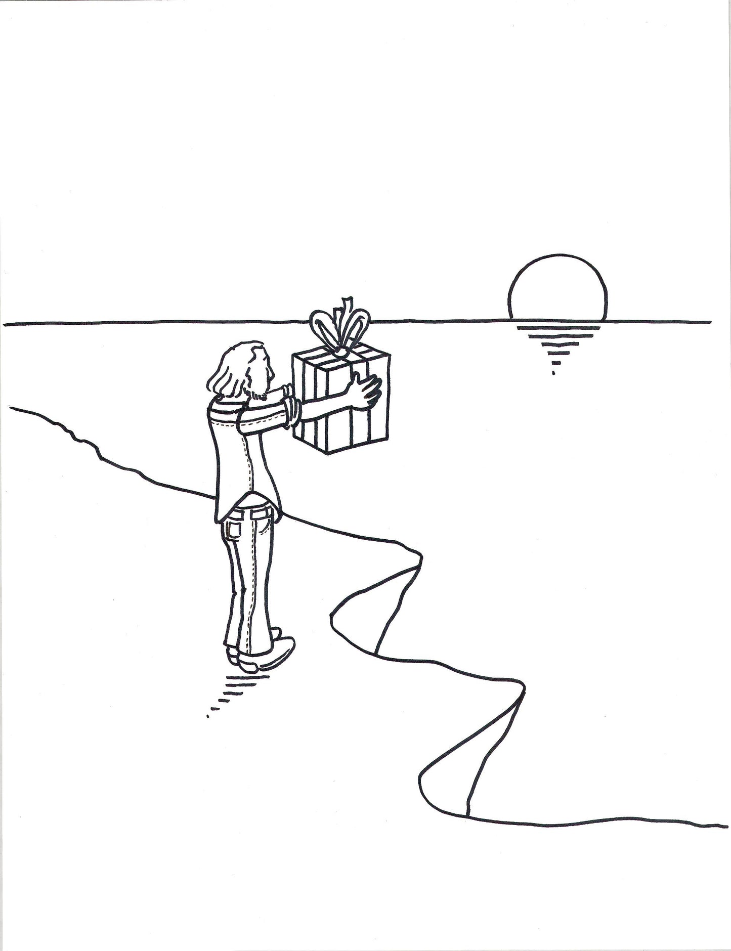 Les beaux jours et les autres, dessin encadré 65 x 50cm