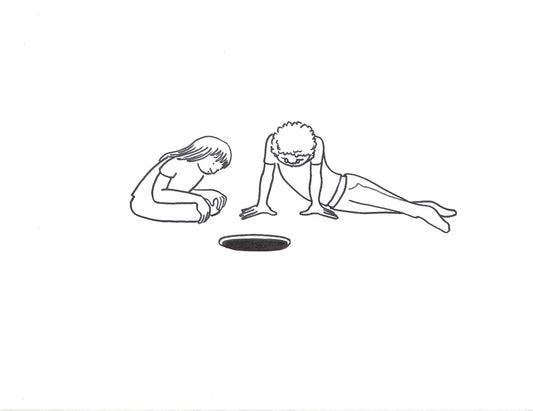 Le trou 1, dessin encadré 65 x 50cm