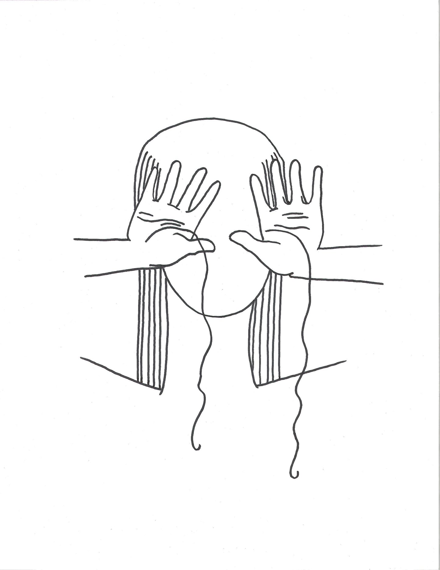 Longue vie, dessin encadré 65 x 50cm