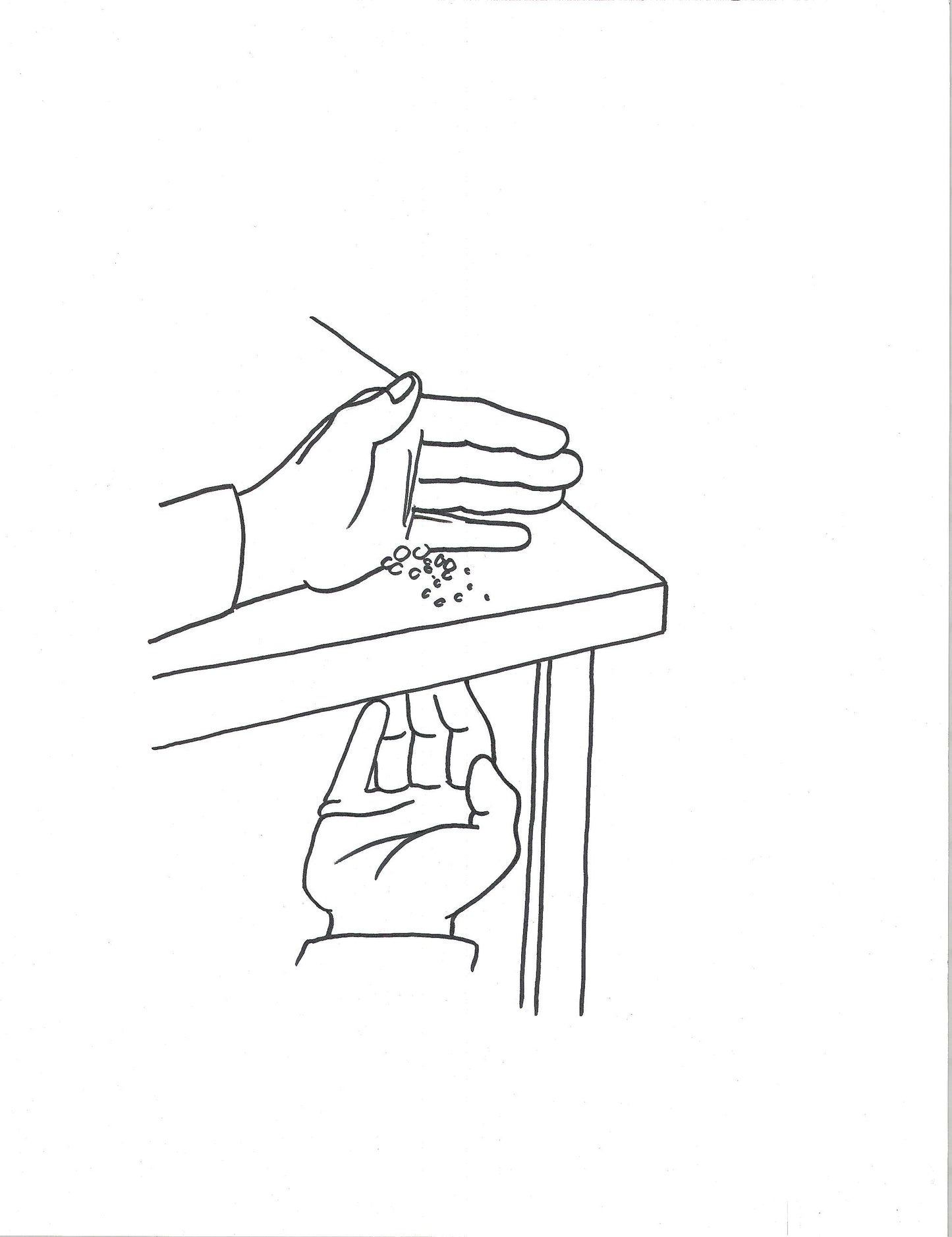 Miettes, dessin encadré 65 x 50cm