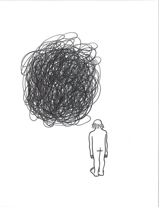 Nuage, dessin encadré 65 x 50cm