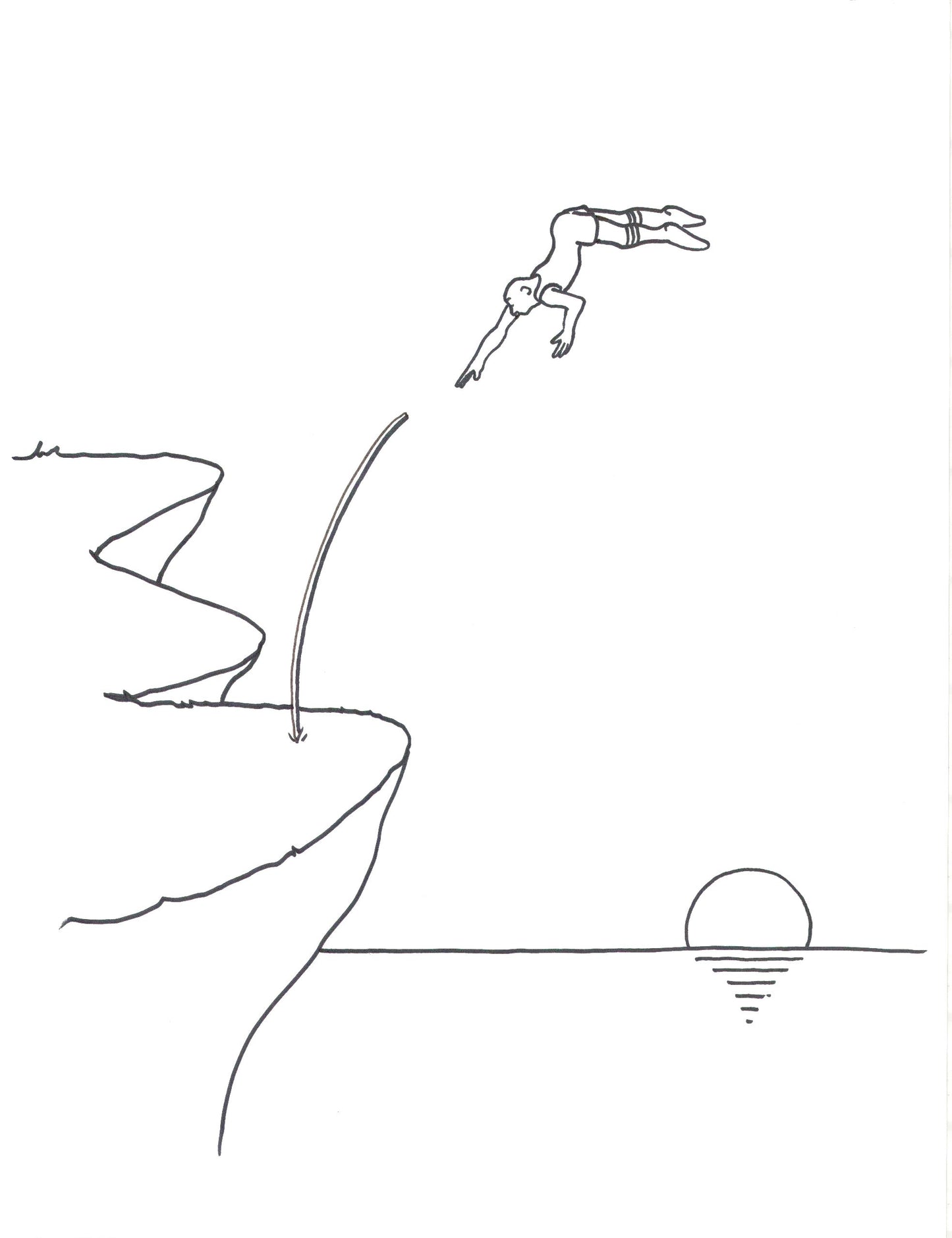 Perché, dessin encadré 65 x 50cm