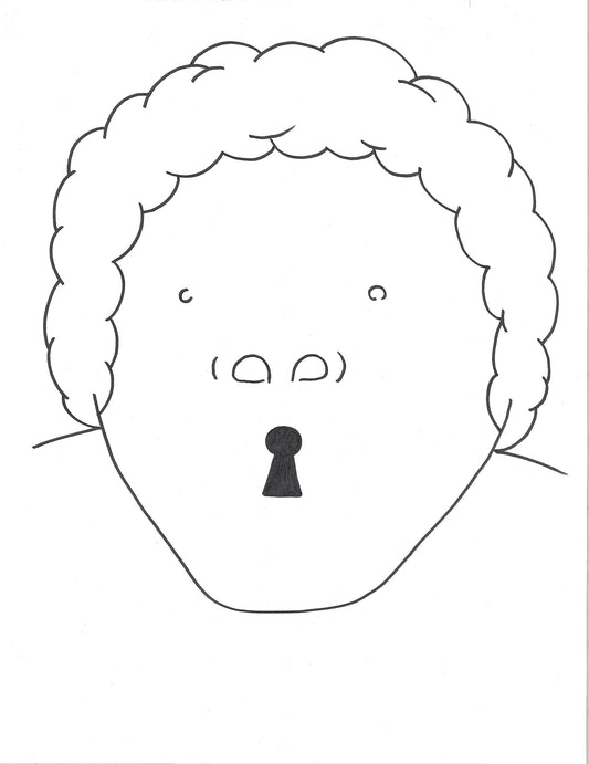 Serrurier, dessin encadré 65 x 50cm