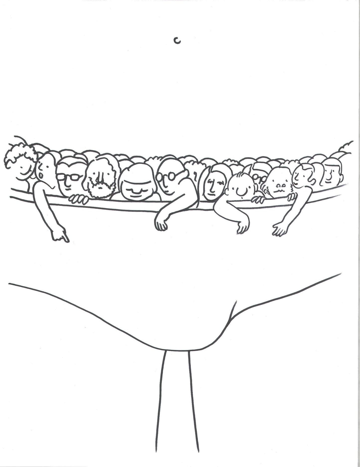 Slip, dessin encadré 65 x 50cm