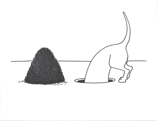 Trou-tas, dessin encadré 65 x 50cm