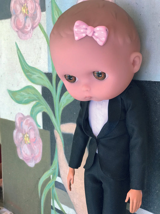 Parfois comme lui, 2021, technique mixte sur toile, encadré 40 x 33 cm