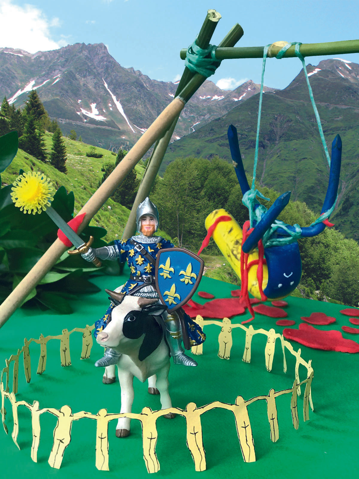 Retour glorieux, 2022, sculpture en boite avec éclairage intégré, sans vitre, 60 x 60 x 40 cm