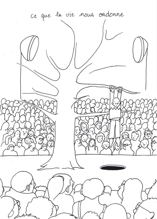 Ce que la vie nous ordonne, 2021, dessin encadré 29,7 x 21 cm