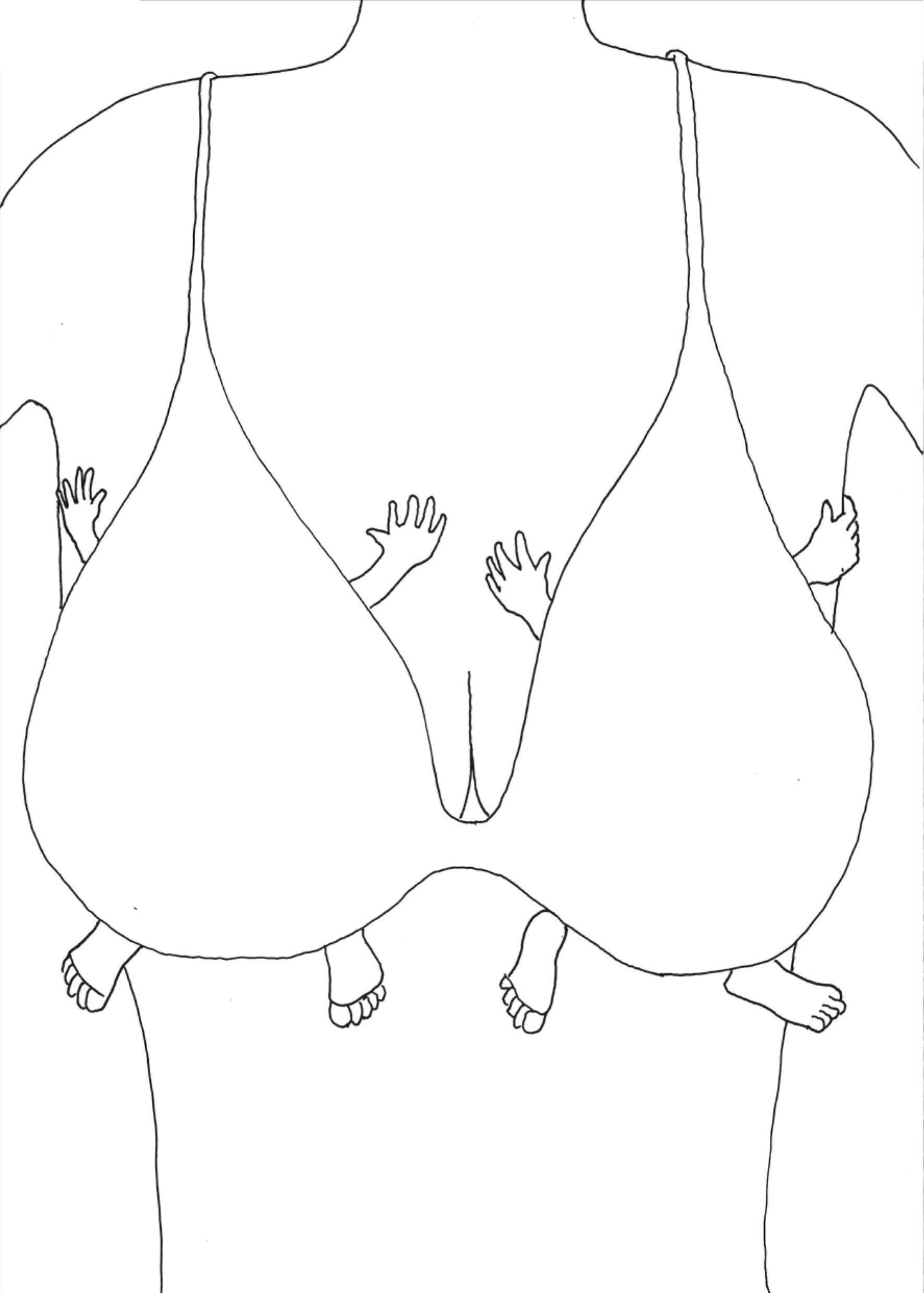 Confinement, 2021, dessin encadré 29,7 x 21 cm