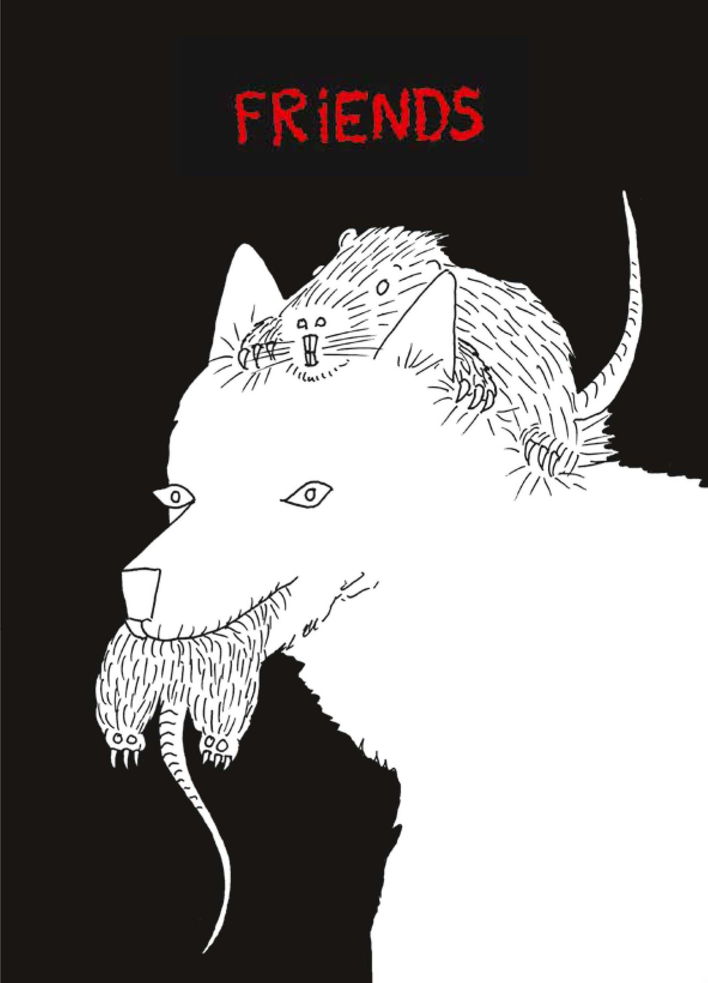 Friends, 2021, dessin encadré 29,7 x 21 cm