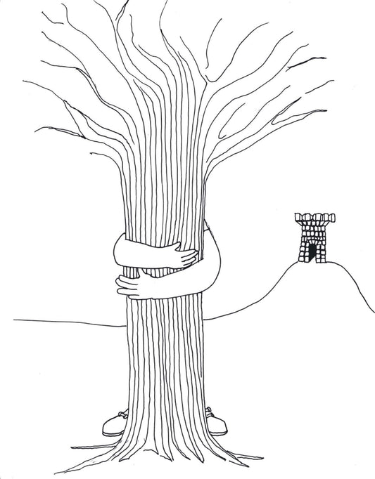 Refuge, 2021, dessin encadré 29,7 x 21 cm