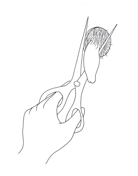 Unglory hole, 2021, dessin encadré 29,7 x 21 cm