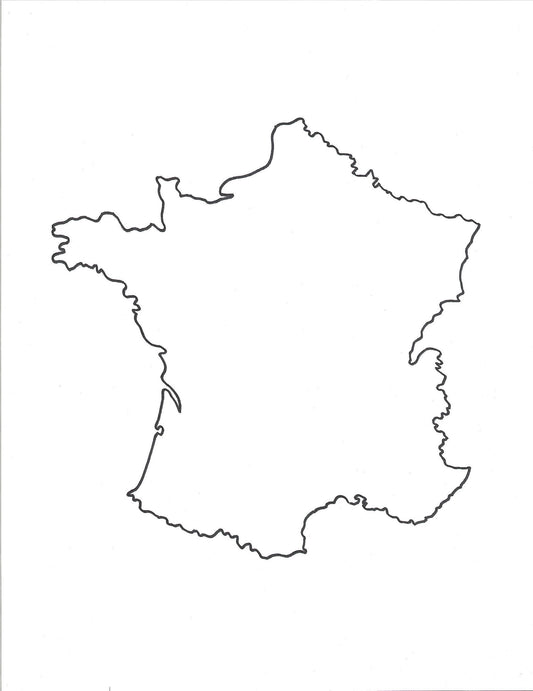 France, dessin encadré 65 x 50cm