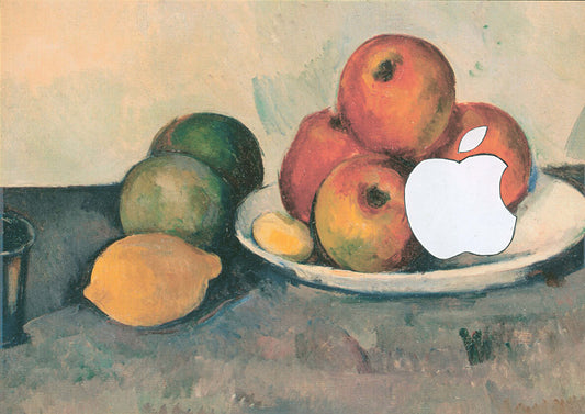 Cézanne, 2022, sticker sur toile, encadré 30 x 40 cm