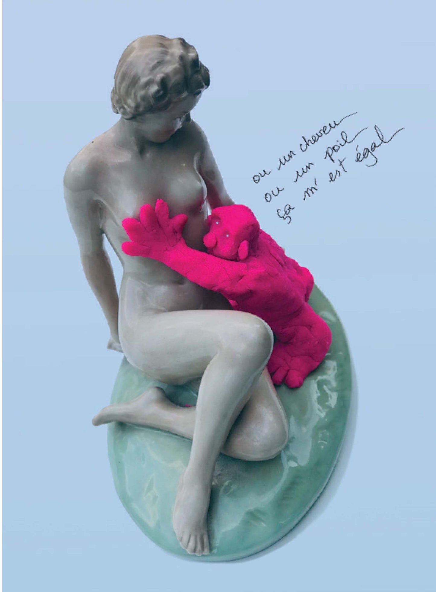L'amoureux, 2022, sculpture sur plateau électrique tournant, 33 x 33 x 33 cm